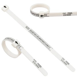 EZONEDEAL Ring Sizer Measuring tool Set, Plastic Reusable Finger Size Gauge Measure Tool with Cleaning Cloth Jewelry Ring Sizers A-Z UK Rings Size-White, Finger Sizer Measuring Ring Tool