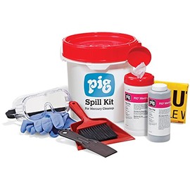 Spill Kit for Mercury by New Pig | Absorbs 35-Ounces | Suppress Harmful Vapors | KIT600