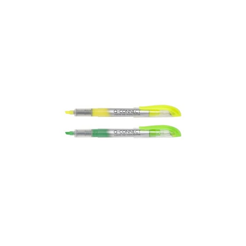 Q-CONNECT Liquid Ink Highlighter - Assorted Colours (Pack of 4)