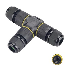 KLJ Waterproof Cable Connector, IP68 Connection Terminals, 2-Pin M20 Plug, Diameter 5-12 mm, Waterproof Cable Connector, Pack of 1