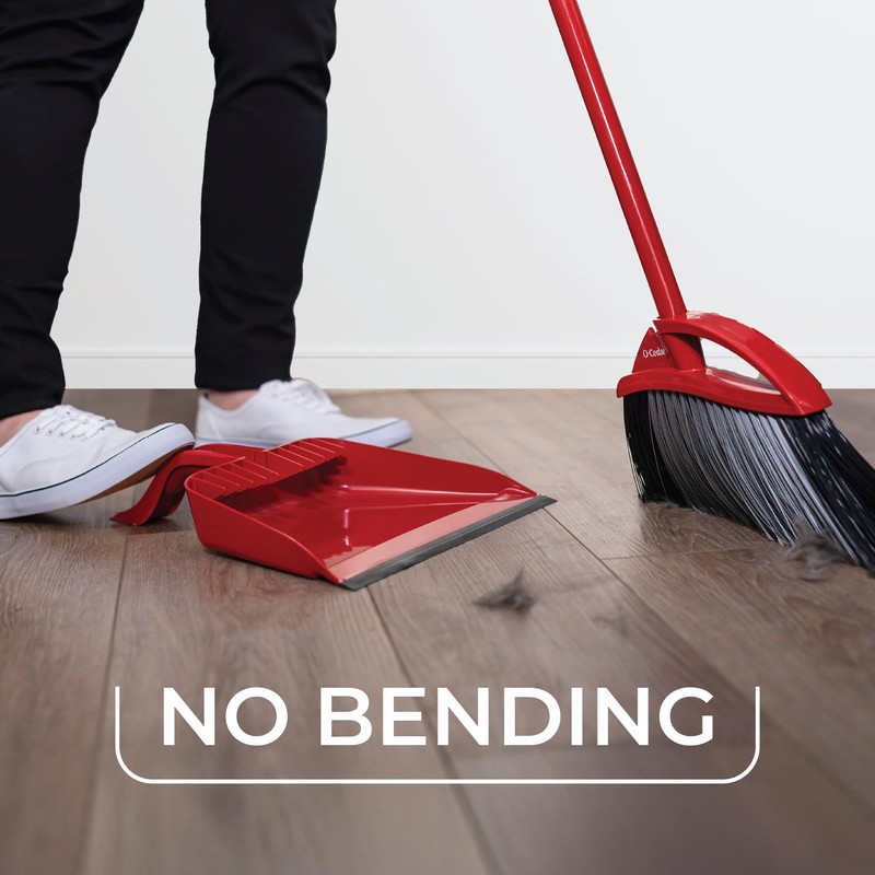 O-Cedar Pet Pro Broom with Step-On Dustpan | Remove 99%