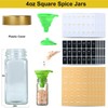 JARXSUN Glass Spice Jars with Label, 48 Pcs Spice Jars