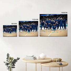 VYPEROCK Canvas Wall Art, 2024 Olympics Basketball Champion Oil Painting, Iconic Game Moment Canvas Prints for Home Decor, Sports Wall Art for Living Room, Bedroom, or Office, 8 x 10