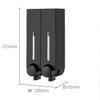 Black Shampoo Soap Dispenser Wall Mounted Shower Dispenser (double)