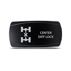 CH4x4 Rocker Switch Center Diff Lock Symbol - Horizontal - Amber LED
