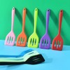 HOIRIX 2Pack Small Silicone Turner High Heat Resistant Slotted Spatula