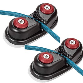 Niciksty Pack of 2 Bulkhead Clamp with Slide Bearing, Kayak Bulkhead Clamp, Aluminium Bulkhead Clamp, for Line Sizes up to 16.5 mm, Kayak Yacht Accessories