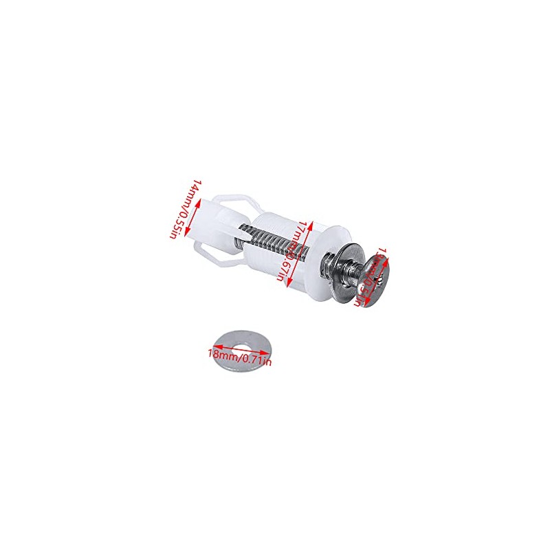 2 piezas de tornillos para asiento de inodoro de fijación