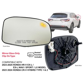 KAP Replacement for 2023-2025 HR-V & 2023 2024 CR-V Hybrid Mirror Glass with BSD Heated Passenger Right Side 762033W0C02 HO1325154