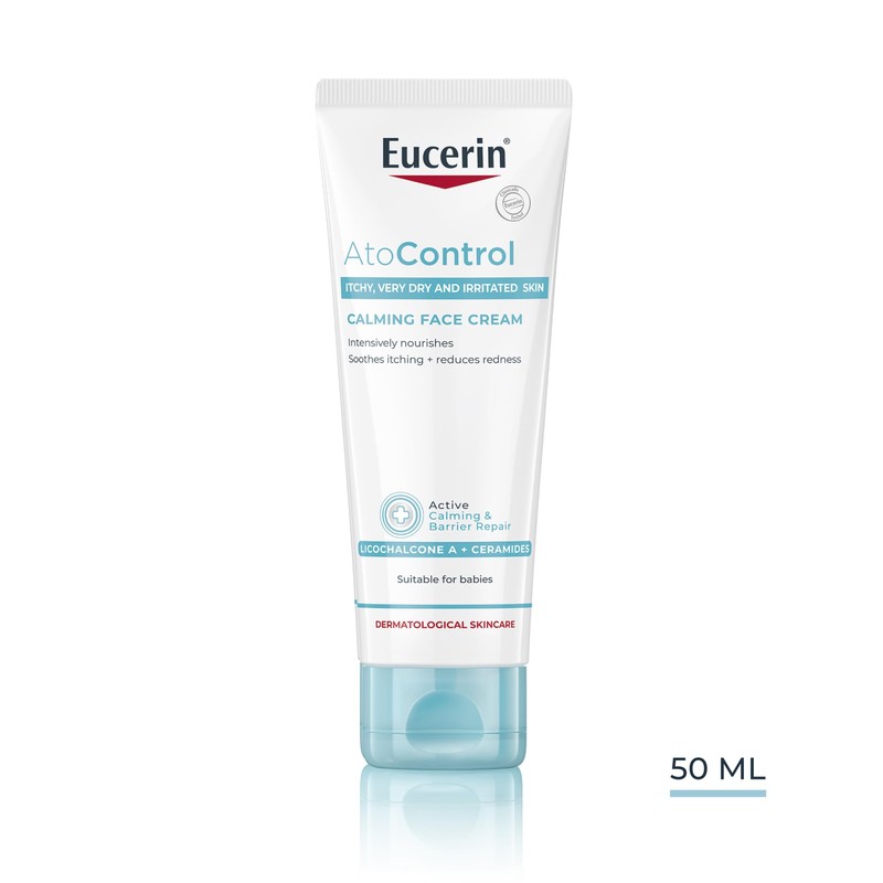 Eucerin AtoControl Face Care Cream for Reduces Redness and Itching,
