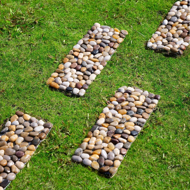River Rock Stepping Stones, 6 Pcs 16" L x 5.5"