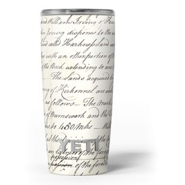 Design Skinz The 18th Century Script Pattern - Skin Decal Vinyl Wrap Kit compatible with the Yeti Rambler Cooler Tumbler Cups