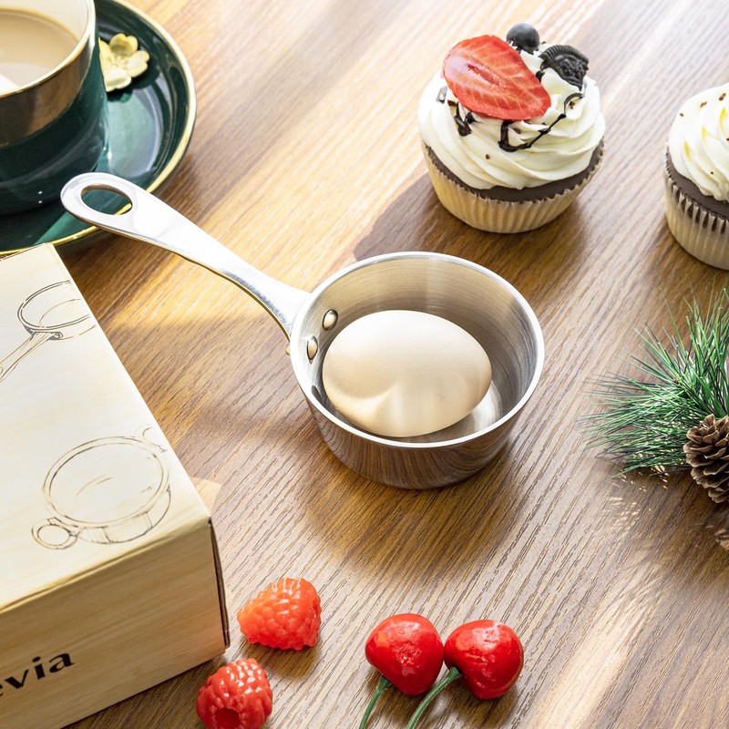 Macevia Mini Sauce Pan,18/10 Stainless Steel Butter Warmer Small Pot