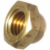 1/4-20 Hex Cap Nuts, Solid Brass, Grade 360, Commercial, Plain