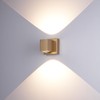 Tubicen Gold Wall Sconces Square Indoor Hardwired Dimmable Movie Theater