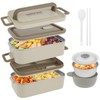 RdjEokf Lunch Containers, Stainless Steel Bento Lunch Box, with Adjustable