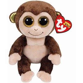 TY Audrey Monkey Beanie Boos Regular, Beanie Baby Soft Plush Toy, Collectible Cuddly Stuffed Teddy