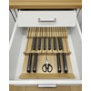 MIAO YUAN Bamboo In-Drawer Knife Block, 17 Slot Large Capacity