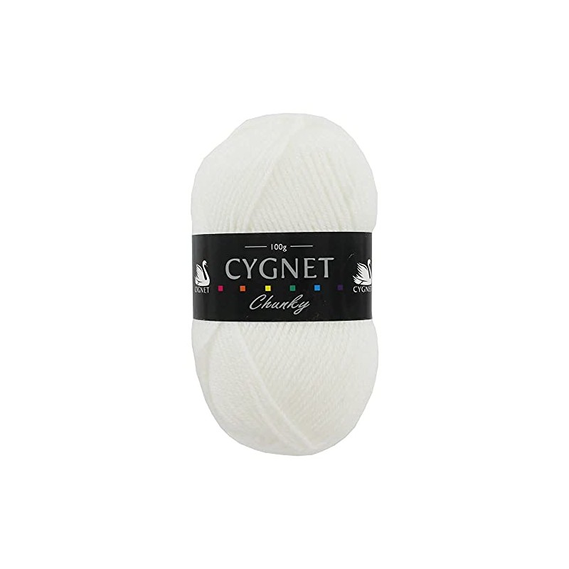 Cygnet Chunky White Yarn: 100g