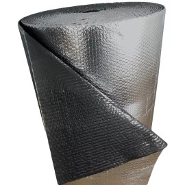 IES REFLECTIVE BLACK / SILVER FOIL Double BUBBLE Foil Insulation Roll 4X30 120SF R8