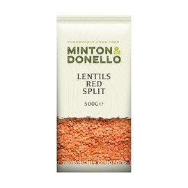 Minton & Donello - Lentils Red Split, 500g - Suitable for Vegetarians and Vegans - Plant Based Protein - Good Source of Other Essential nutrients