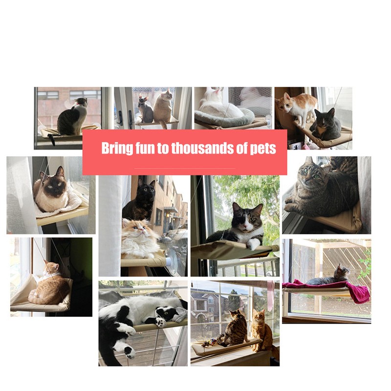 Cat Window Hammock Suction Cup Detachable Washable Comfortable Window Mounted