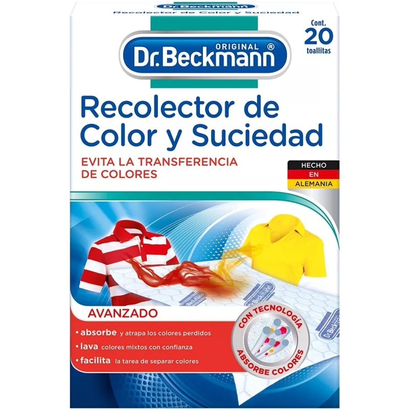 Dr. Beckmann 20 Toallitas Recolector De Color Y Suciedad Dr.beckmann