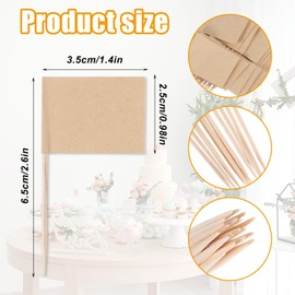 oruola 200Pcs Food Labels for Buffet, Blank Toothpick Flags, Cheese Markers, DIY Stick Flags, Charcuterie Labels, Party Decoration, Cocktail Picks for Party, Bar, Sport Events