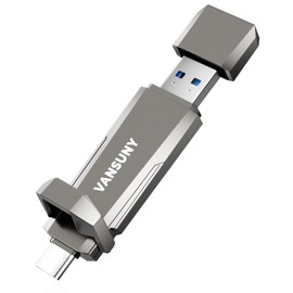 Vansuny 1TB USB Solid State Drive Up to 1000MB/s 3.2 Gen 2 Dual SSD USB A + Type C Portable External SSD for Android Phone Tablet Laptop MacBook PC