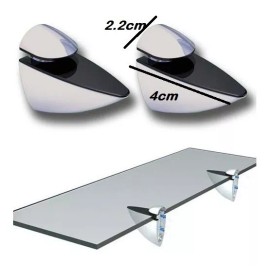 LIZOFERTAS Soporte Para Repisas De Cristal 25kg Ménsula Tucan 8 Pares