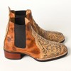 American Darling Floral Hand Curved Genuine Western Leather Riding Ankle