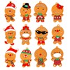 Rumyve Christmas Gingerbread Man Ornament Set - 12-Piece Gingerbread Man
