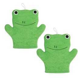 2 Pcs Body Sponge Shower Sponge for Children Body Washing Brush Massage Shower Brush Frog Molding Sponge Bath Sponge Cute Frog