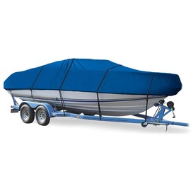 SBU Blue Boat Cover Compatible for EBBTIDE 176 SK DYNATRAK 1983, Travel Storage Mooring