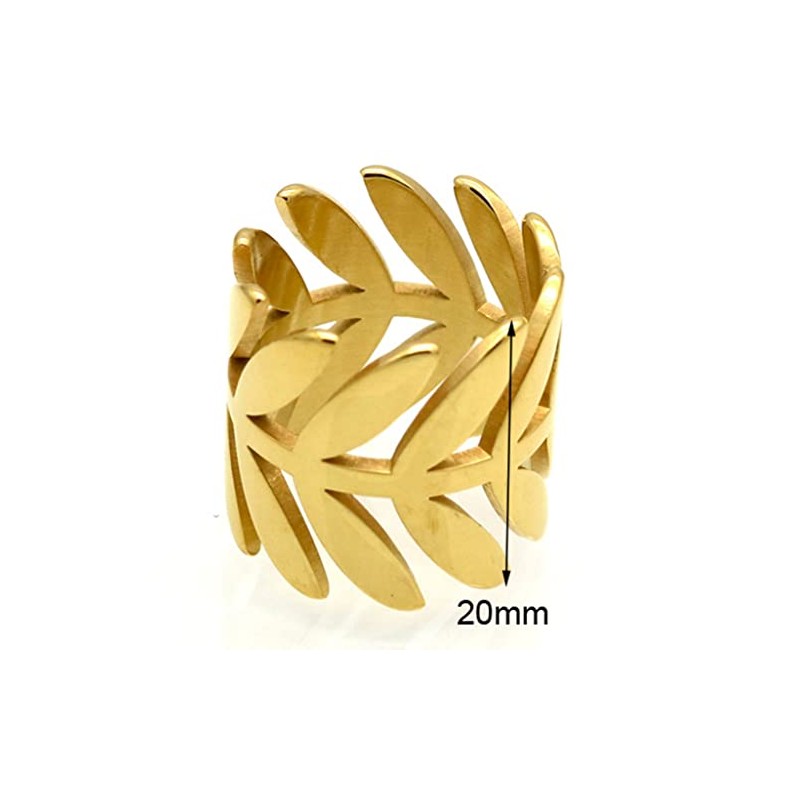 Jude Jewelers Stainless Steel Olive Leaf Style Promise Statement Cocktail