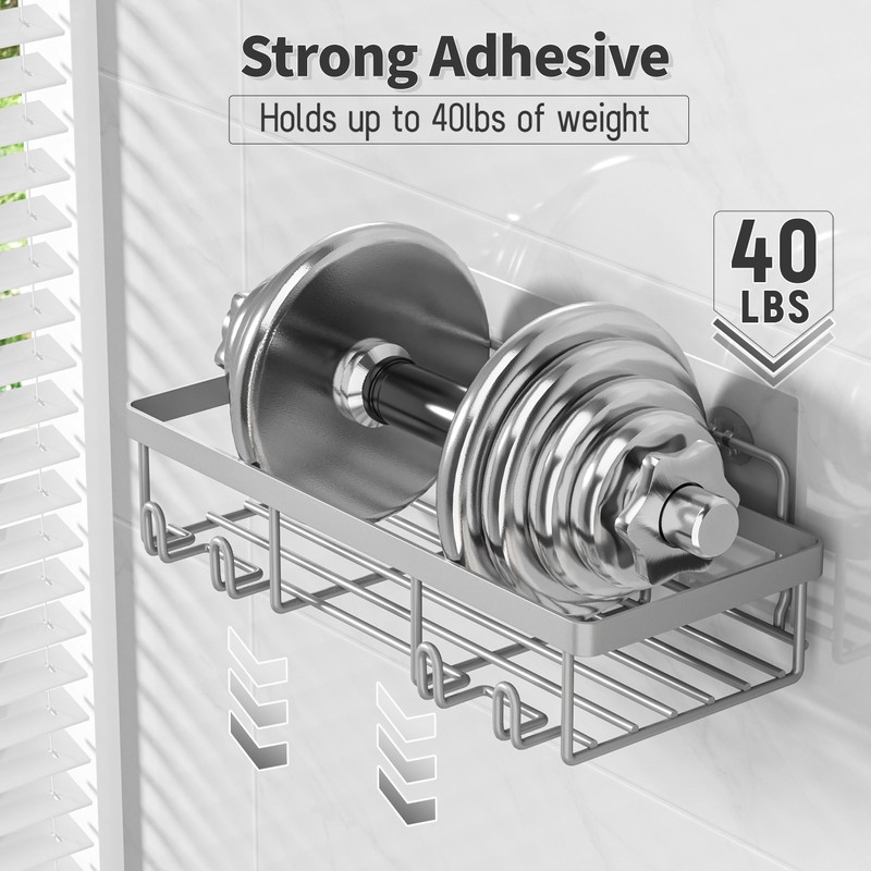 Liuoud 5 Pack Shower Caddy Organizer Rack Shelf for Inside