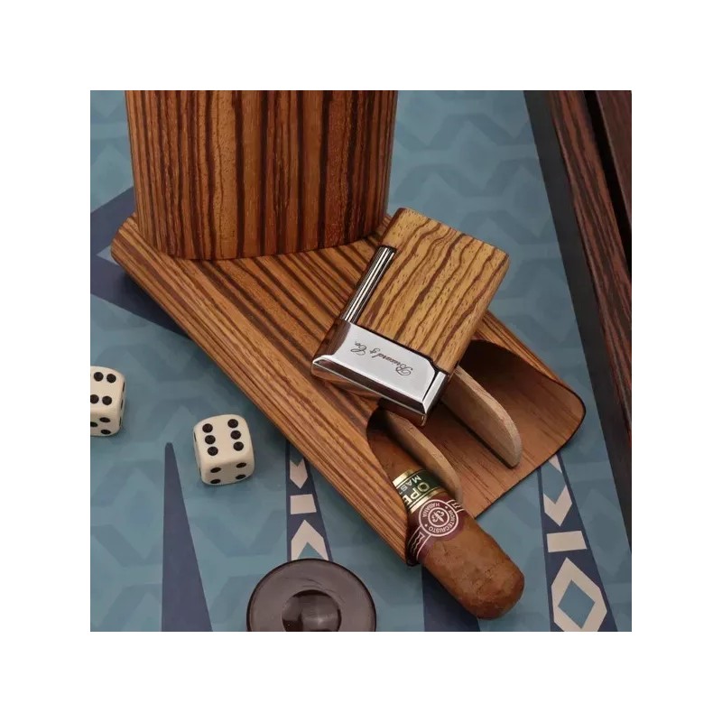 BRIZARD & CO ETERNAL DOUBLE SOFT FLAME CIGAR LIGHTER ROSEWOOD