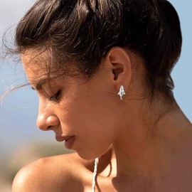 925 Sterling Silver Shark Stud Earrings Fashion Jewelry for Women Daughter