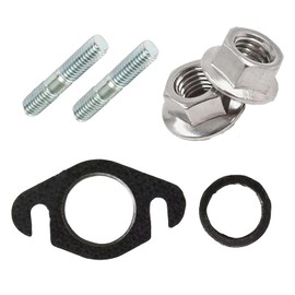 Exhaust Gasket, Exhaust Stud Bolt, Manifold Seal Set, 50 cc 2T Scooter, Single Cylinder Exhaust 25 mm, 2 Open Holes, Axle Spacing 48 mm, for Yamaha Aerox Mach-G Jog-R Bw's Nitro, for 50 cc Scooter