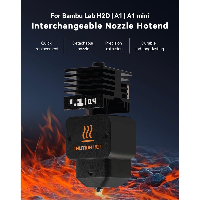H2D Hotend kit for Bambu Lab H2D/A1/A1MINI, Fast Speed Replacement