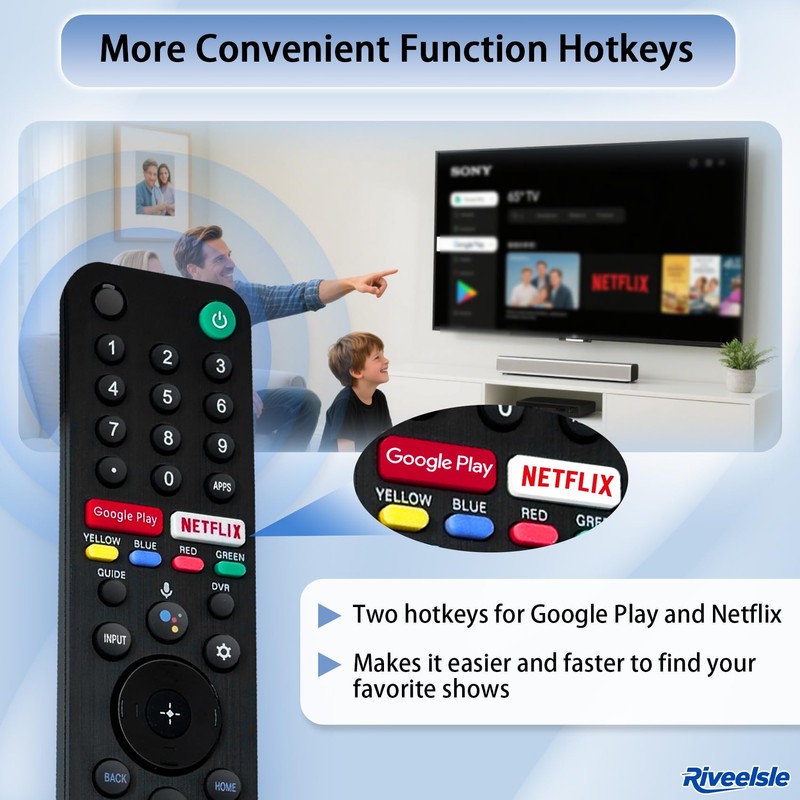 Upgraded for RMF-TX500U Sony TV Voice Remote Control, Fit for