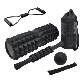 Kit 5 Piezas Recuperación Muscular Foam Roller Masaje