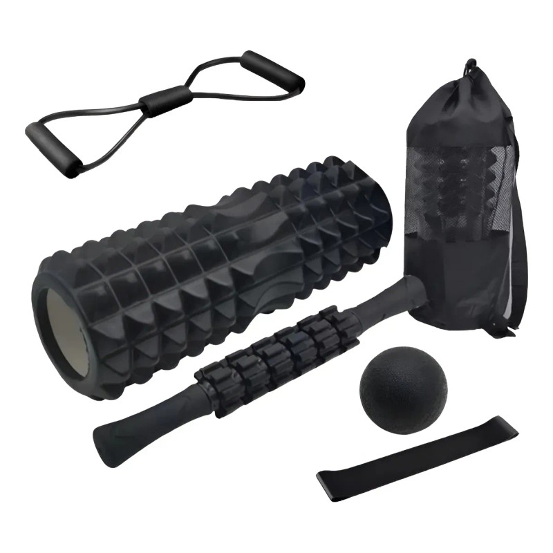 Kit 5 Piezas Recuperación Muscular Foam Roller Masaje