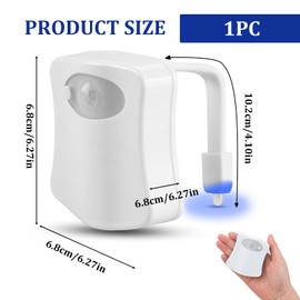 Toilet Light Inside Toilet 16 Colors Changing Waterproof Automatic Motion Sensor Light Smart Gadgets Bathroom Novelty Item Illuminate Toilet Bowl Light Fun Gifts for Women's Father's Day Birthdays