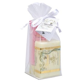 The Grecian Soap Set de regalo en tubo de jabón y loción griegos con aroma a plumeria: lujoso set de jabón y loción con leche de cabra, regalo ideal p