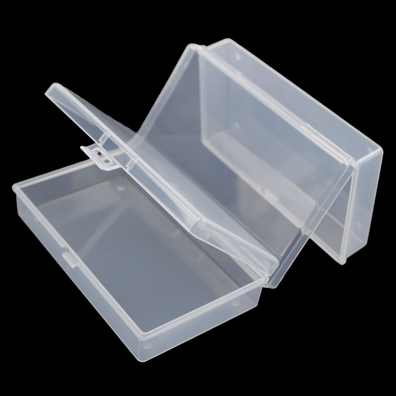 LJY 12 Pieces Rectangular Empty Mini Clear Plastic Organizer Storage