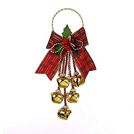 Kurt Adler Jingle Bell Door Hanger with Bow J5025 New