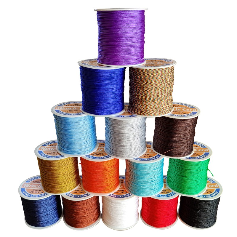 Miracle Cord 1mm Bracelet Making String Braided Nylon Multi-Use Extra