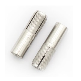 SCXCLY 15pcs Drop in Anchors, (3/8''-16) Knurled Drop-in-Anchor for Solid Concrete, Internal Forced Expansion Screw Bolts, 304 Stainless Steel(Silver)