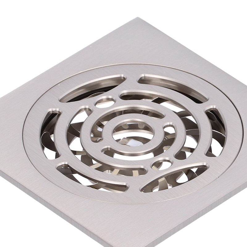 Brushed Shower Floor Drain Copper Floor Strainer for Kitchen Bathroom